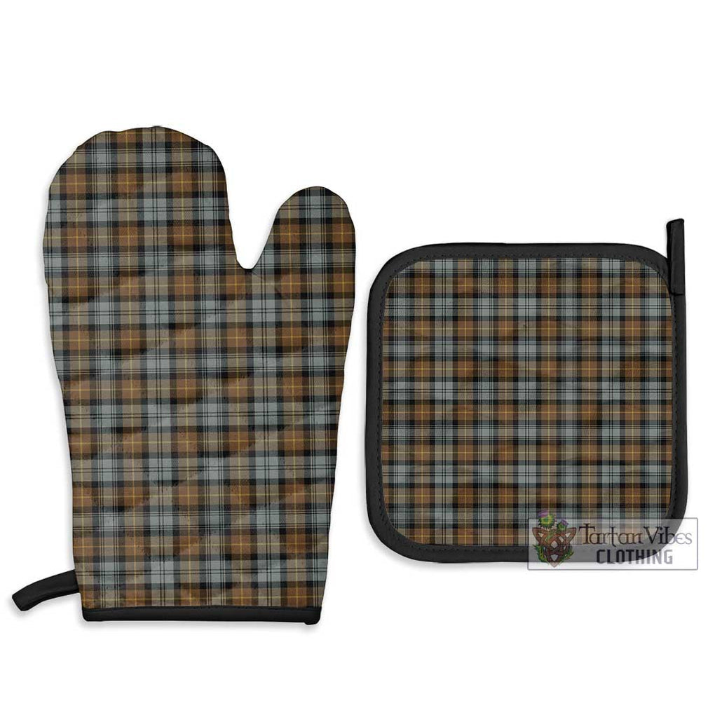 Gordon Weathered Tartan Combo Oven Mitt & Pot-Holder Combo 1 Oven Mitt & 2 Pot-Holder Black - Tartan Vibes Clothing