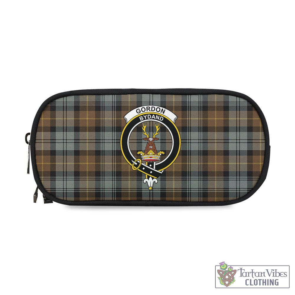 Tartan Vibes Clothing Gordon Weathered Tartan Pen and Pencil Case with Family Crest