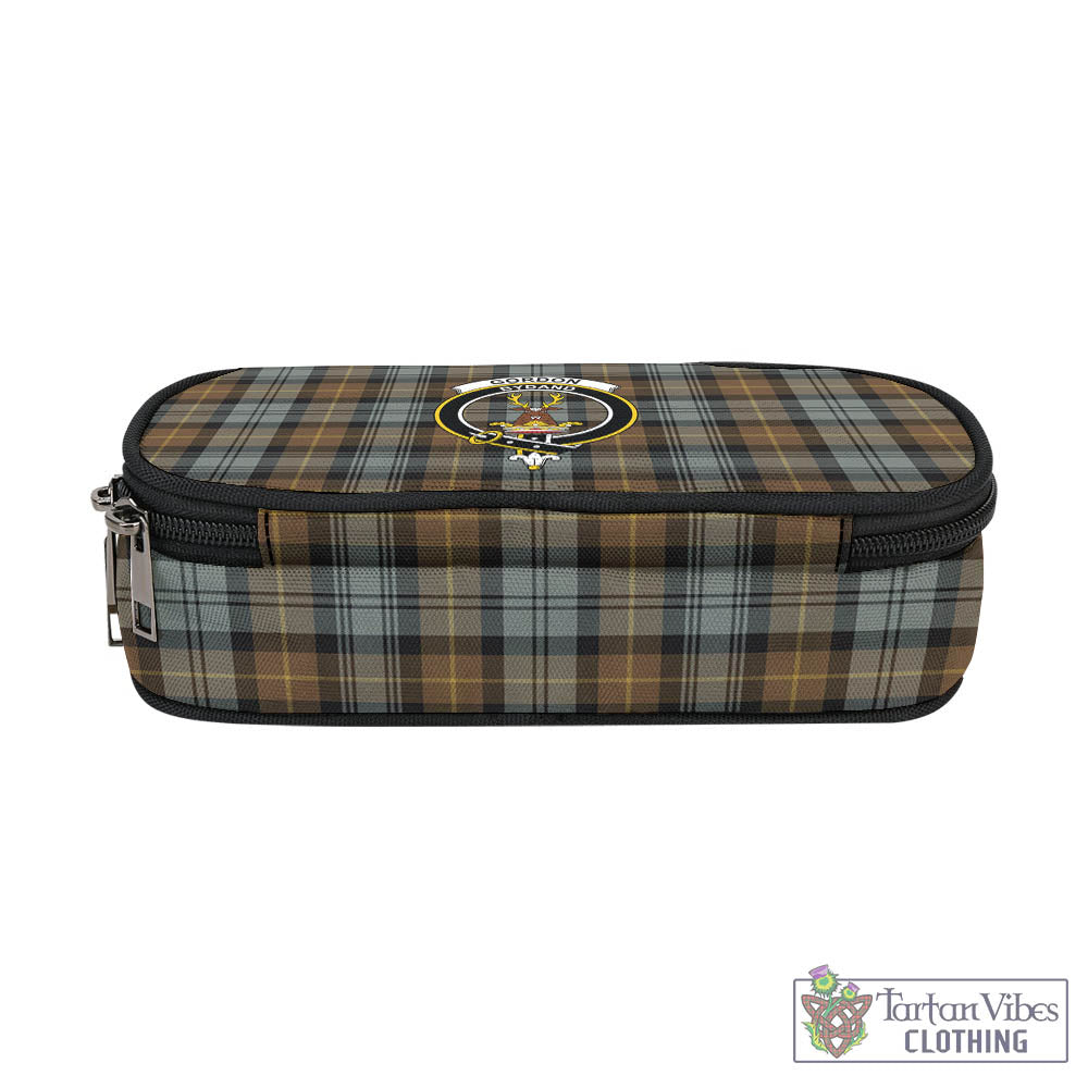 Tartan Vibes Clothing Gordon Weathered Tartan Pen and Pencil Case with Family Crest