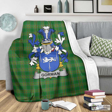 Gorman Irish Clan Tartan Blanket with Coat of Arms - Tartan Vibes Clothing
