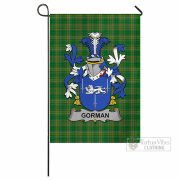 Gorman Irish Clan Tartan Flag with Coat of Arms