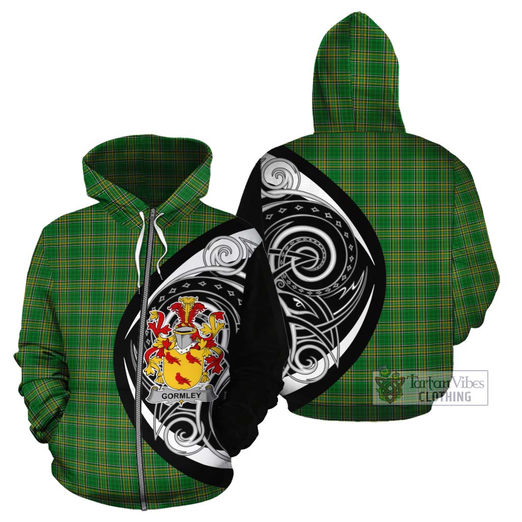 Gormley Irish Clan Cotton Hoodie Celtic Circle Style Zip Hoodie - Tartan Vibes Clothing