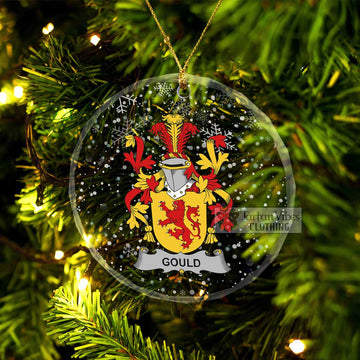 Gould Irish Clan Christmas Glass Ornament with Coat of Arms