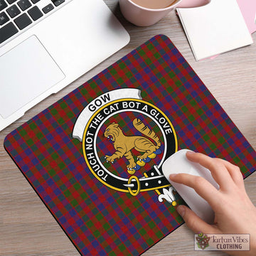 Gow Tartan Mouse Pad with Family Crest