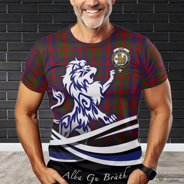 Gow Tartan T-Shirt with Alba Gu Brath Regal Lion Emblem