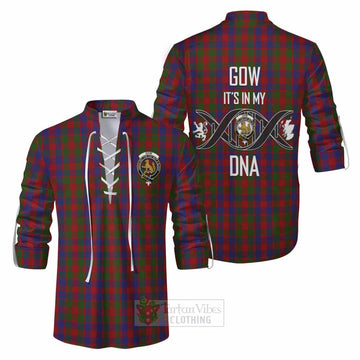 Gow Tartan Ghillie Kilt Shirt with Family Crest DNA In Me Style