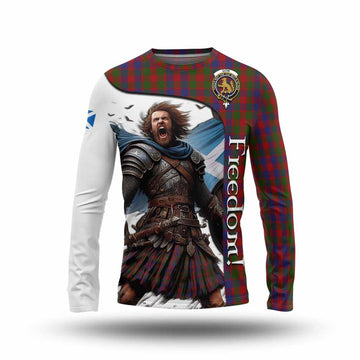 Gow Crest Tartan Long Sleeve T-Shirt Inspired by the Freedom of Scottish Warrior