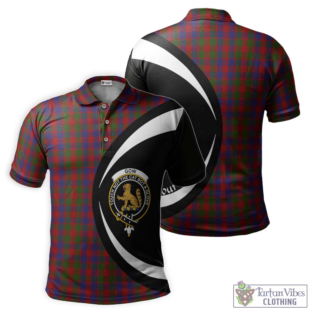 Gow Tartan Men's Polo Shirt with Family Crest Circle Style Kid - Tartan Vibes Clothing