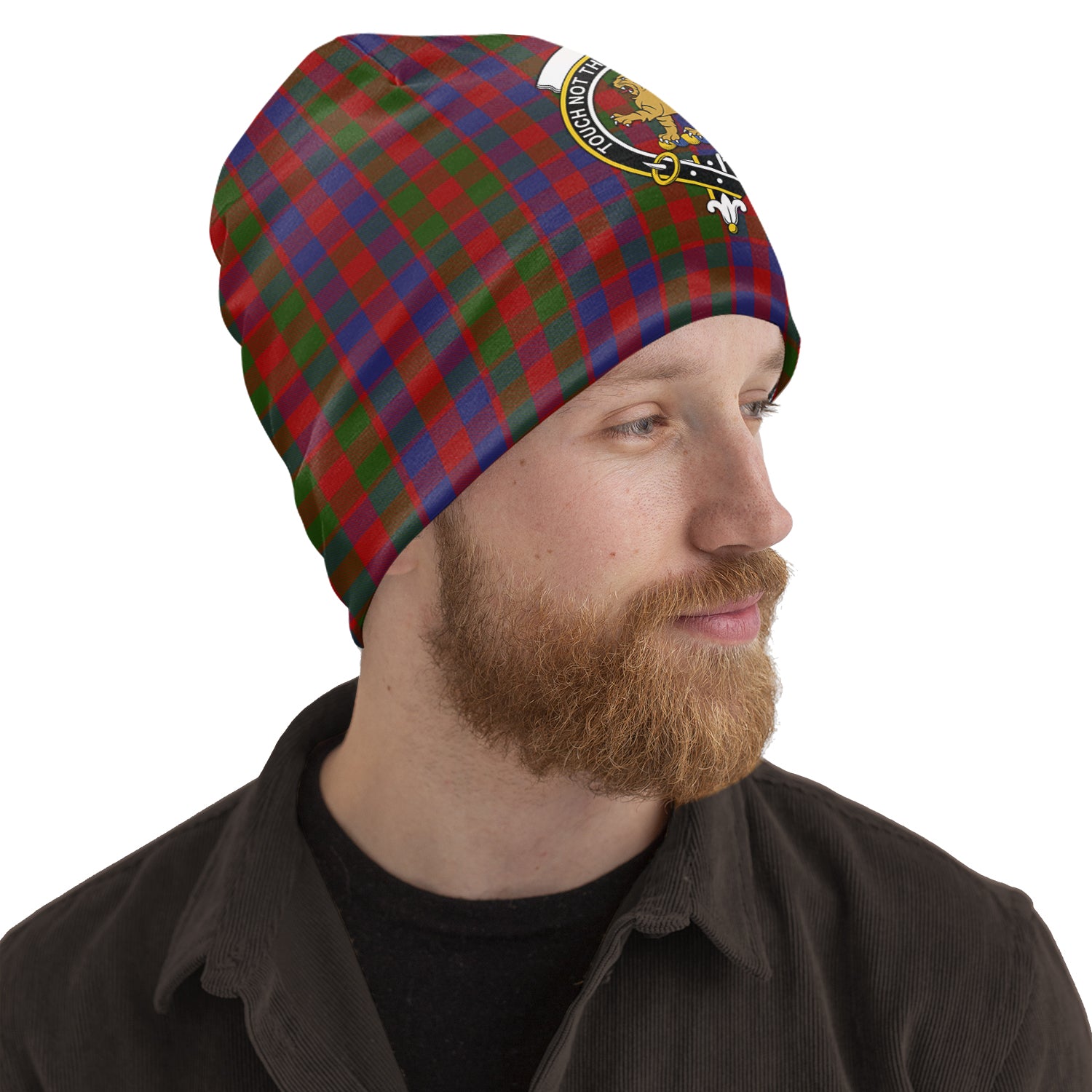 Gow Tartan Beanies Hat with Family Crest One Size 10.5*10.2 inches - Tartan Vibes Clothing