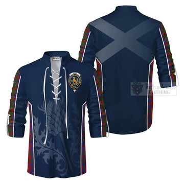 Gow Tartan Ghillie Kilt Shirt with Family Crest and Scottish Thistle Vibes Sport Style