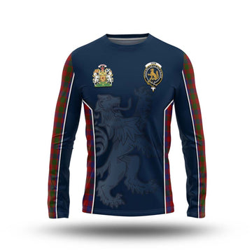 Gow Tartan Long Sleeve T-Shirt with Family Crest and Lion Rampant Vibes Sport Style