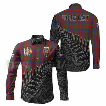 Gow Crest Tartan Long Sleeve Button Shirt with New Zealand Silver Fern Half Style