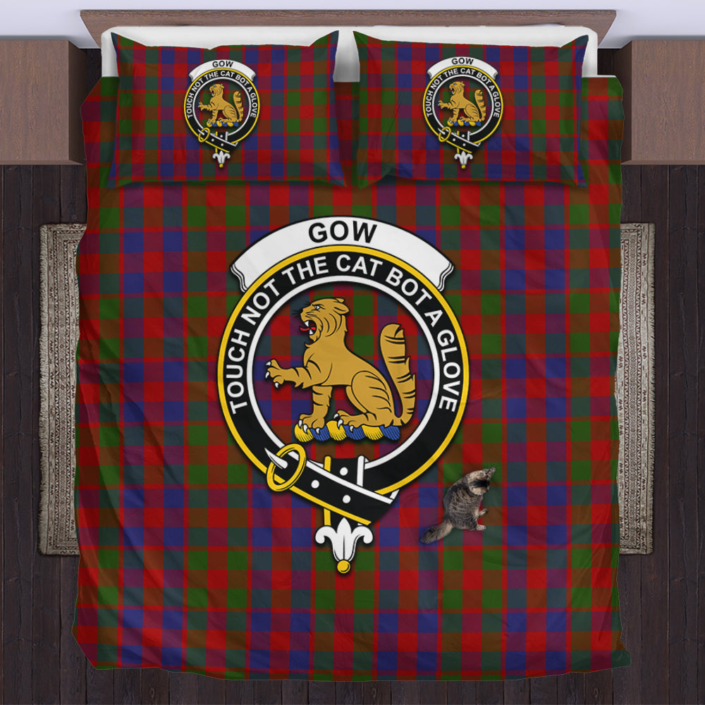 Gow Tartan Bedding Set with Family Crest US Bedding Set - Tartan Vibes Clothing