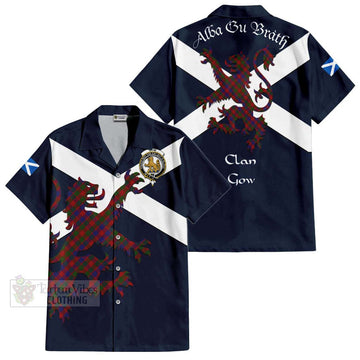 Gow Tartan Lion Rampant Hawaiian Shirt Proudly Display Your Heritage with Alba Gu Brath and Clan Name Kid - Tartan Vibes Clothing