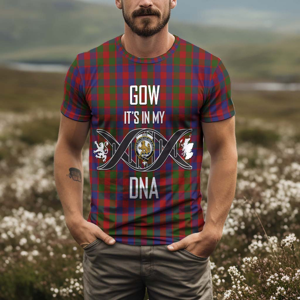 Gow Tartan T-Shirt with Family Crest DNA In Me Style Kid's Shirt - Tartan Vibes Clothing