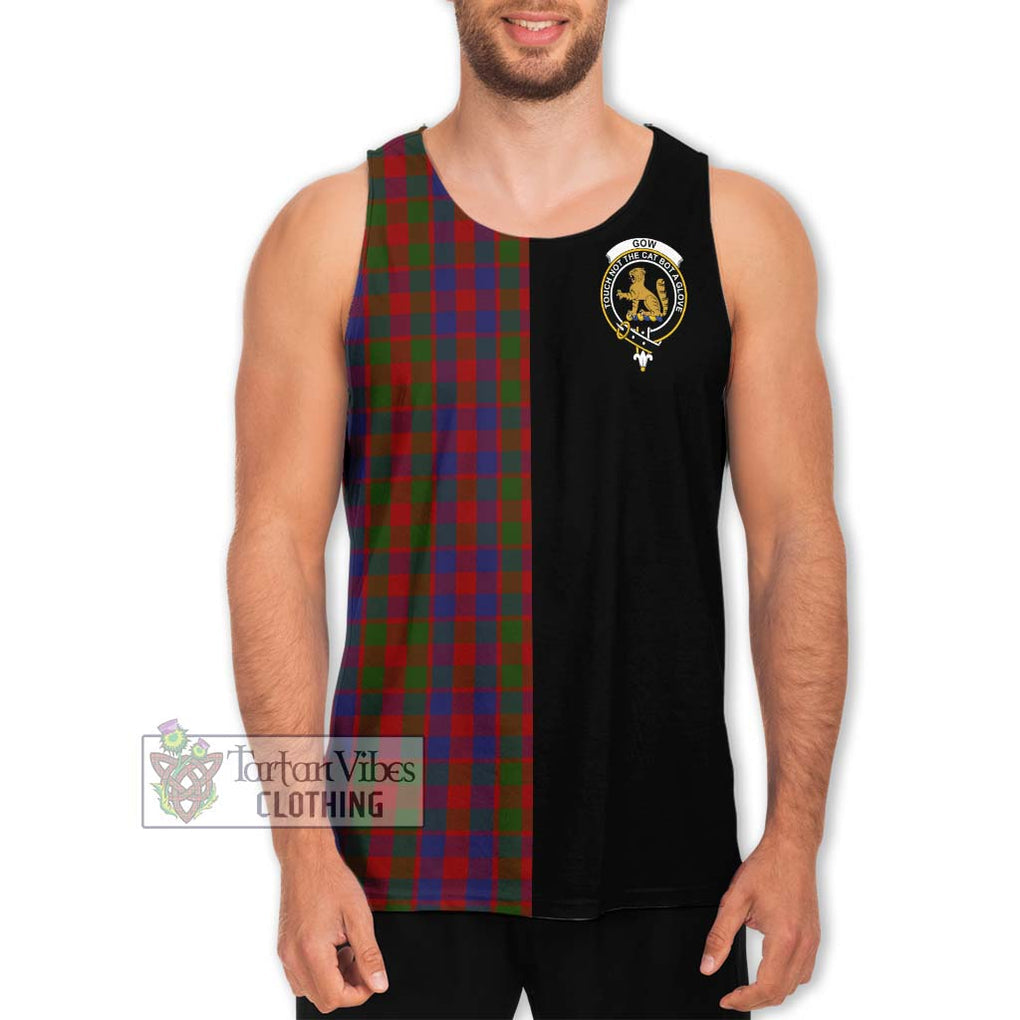 Gow Tartan Men's Tank Top with Family Crest and Half Of Me Style Men - Tartanvibesclothing Shop