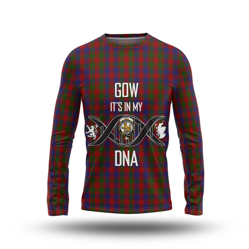 Gow Tartan Long Sleeve T-Shirt with Family Crest DNA In Me Style Unisex - Tartanvibesclothing Shop