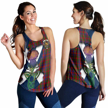 Gow Tartan Family Crest Women's Racerback Tanks Scottish Thistle Celtic Inspired 4XL - Tartan Vibes Clothing
