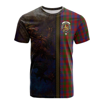 Gow Tartan Family Crest Cotton T-shirt Alba Gu Brath Be Brave Lion Ancient Style Kid's Shirt - Tartan Vibes Clothing