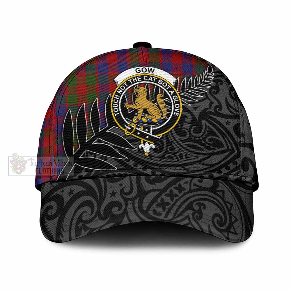 Tartan Vibes Clothing Gow Tartan Classic Cap with New Zealand Silver Fern Half Style