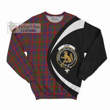 Gow Tartan Sweatshirt with Family Crest Circle Style