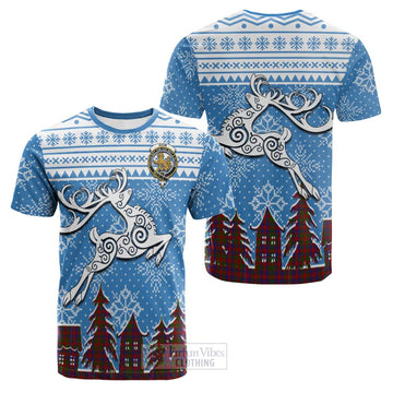 Gow Clan Christmas Cotton T-shirt Celtic Reindeer Style