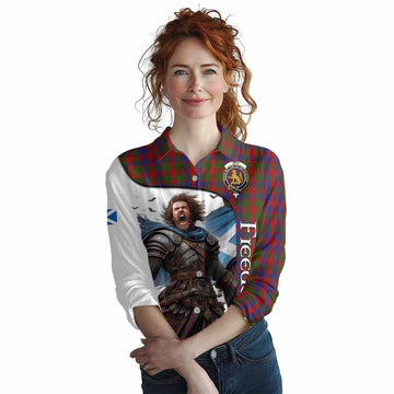 Gow Crest Tartan Women's Casual Shirt Inspired by the Freedom of Scottish Warrior