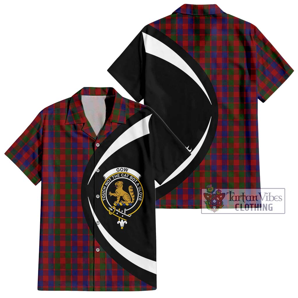 Gow Tartan Hawaiian Shirt with Family Crest Circle Style Kid - Tartan Vibes Clothing