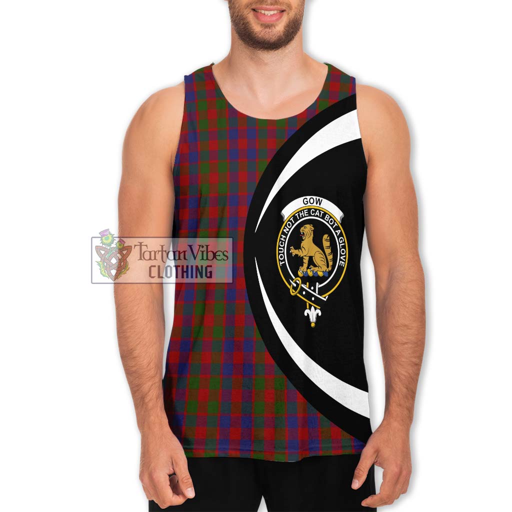 Gow Tartan Men's Tank Top with Family Crest Circle Style Men - Tartan Vibes Clothing