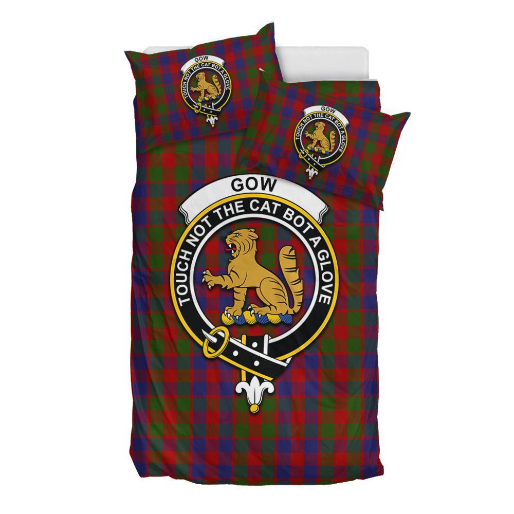 Gow Tartan Bedding Set with Family Crest - Tartan Vibes Clothing