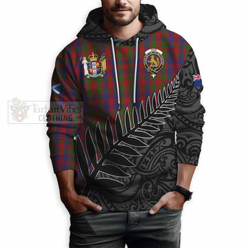 Gow Crest Tartan Hoodie with New Zealand Silver Fern Half Style