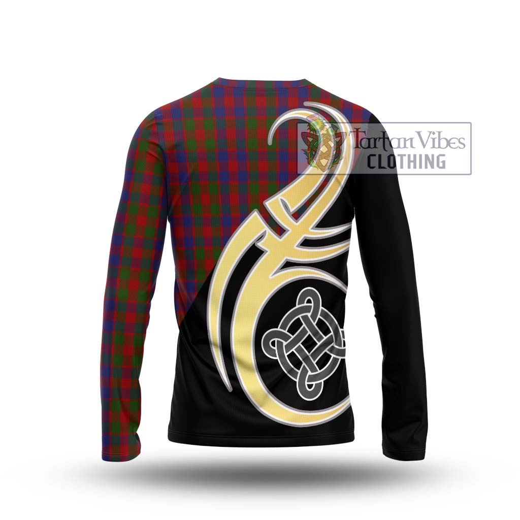 Gow Tartan Long Sleeve T-Shirt with Family Crest and Celtic Symbol Style - Tartan Vibes Clothing