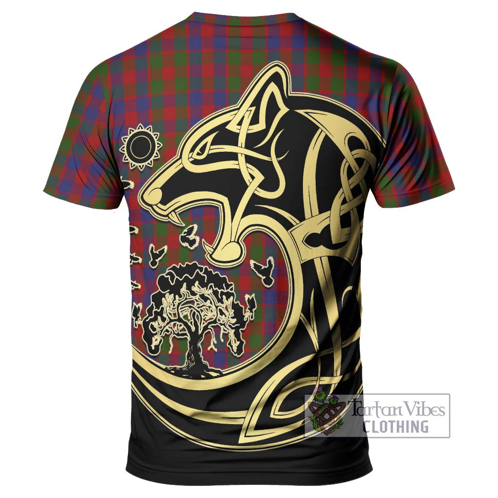 Gow Tartan T-Shirt with Family Crest Celtic Wolf Style - Tartan Vibes Clothing