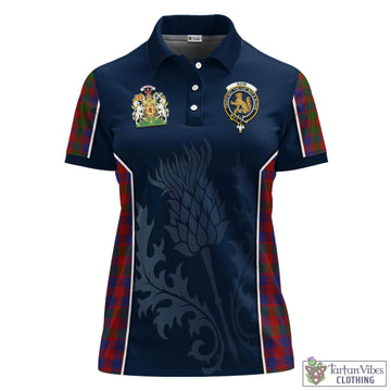 Gow Tartan Women's Polo Shirt with Family Crest and Scottish Thistle Vibes Sport Style