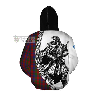 Gow Tartan Clan Crest Cotton Hoodie with Highlander Warrior Celtic Style Pullover Hoodie - Tartan Vibes Clothing