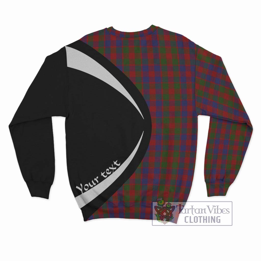 Gow Tartan Sweatshirt with Family Crest Circle Style - Tartan Vibes Clothing