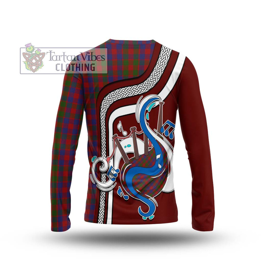 Tartan Vibes Clothing Gow Tartan Long Sleeve T-Shirt with Epic Bagpipe Style