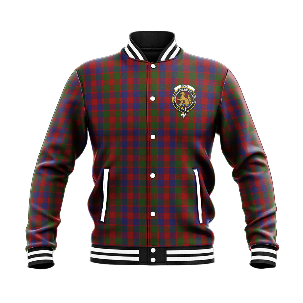 Gow Tartan Baseball Jacket with Family Crest - Tartan Vibes Clothing