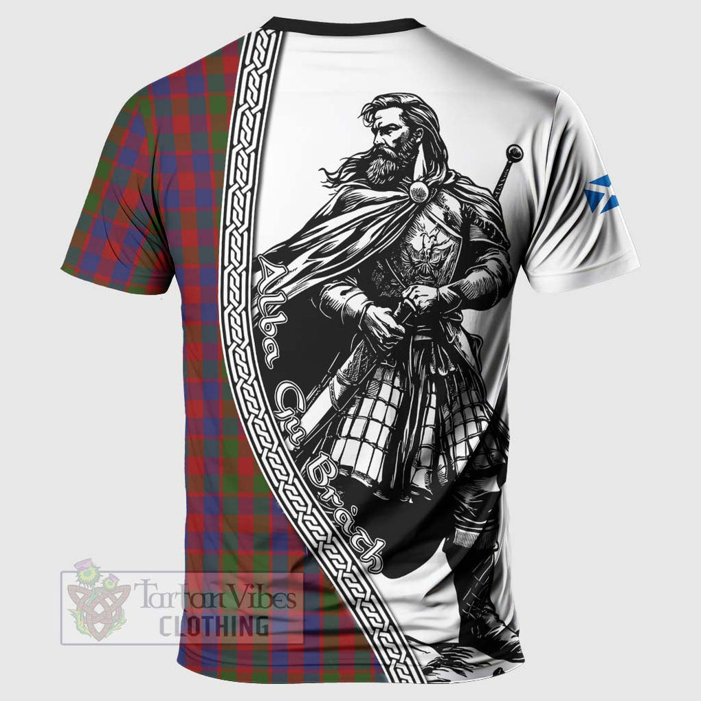 Tartan Vibes Clothing Gow Tartan Clan Crest T-Shirt with Highlander Warrior Celtic Style