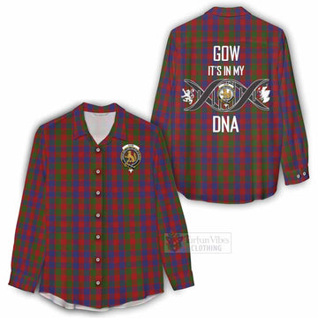 Gow Tartan Women's Casual Shirt with Family Crest DNA In Me Style