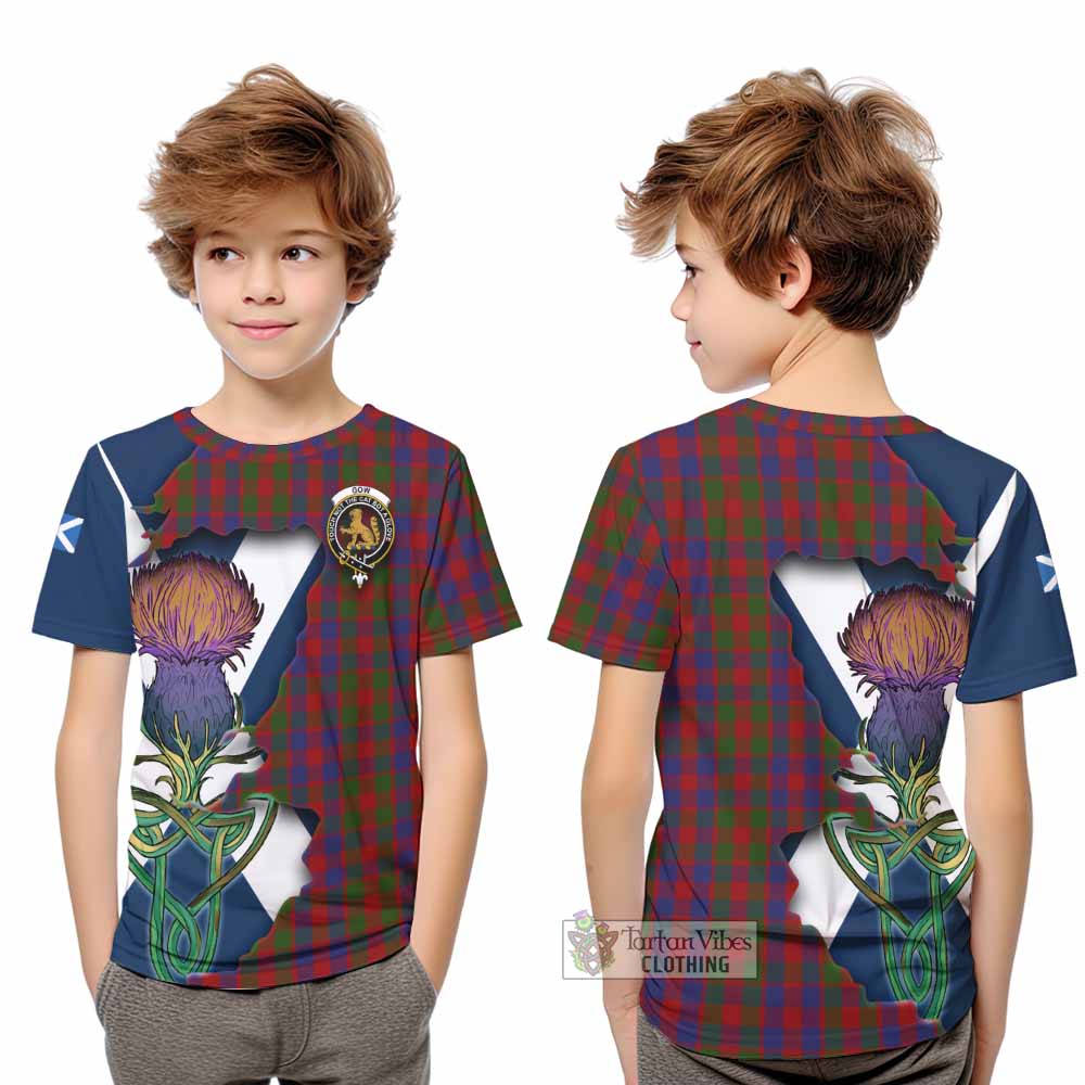 Gow Tartan Family Crest Kid T-Shirt Scottish Thistle Celtic Inspired - Tartan Vibes Clothing