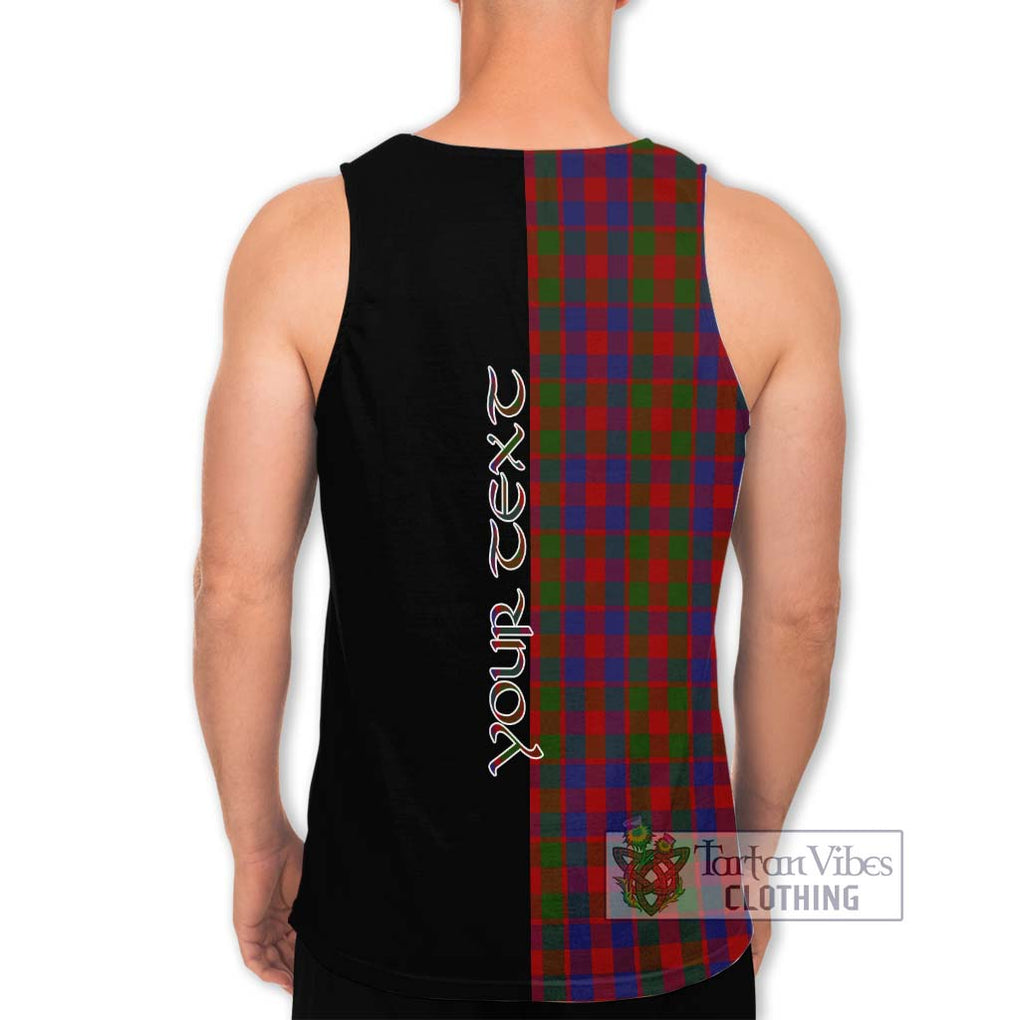 Gow Tartan Men's Tank Top with Family Crest and Half Of Me Style - Tartanvibesclothing Shop