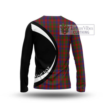 Gow Tartan Long Sleeve T-Shirt with Family Crest Circle Style