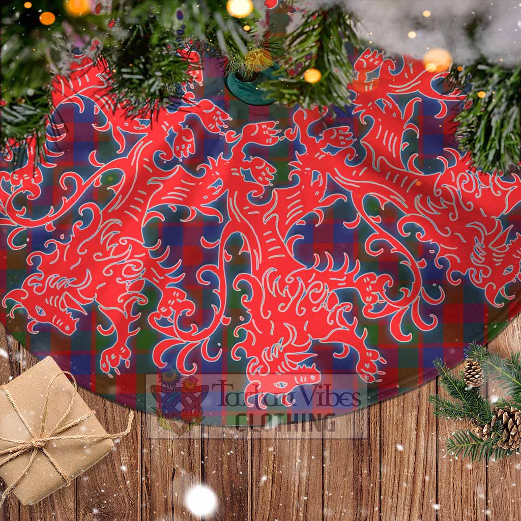 Tartan Vibes Clothing Gow Tartan Christmas Tree Skirt Lion Rampant Style