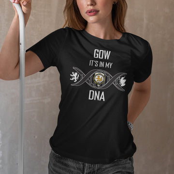 Gow Family Crest DNA In Me Womens Cotton T Shirt