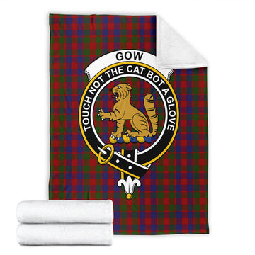 Gow Tartan Blanket with Family Crest