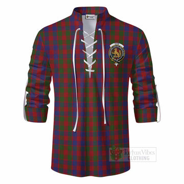 Gow Tartan Ghillie Kilt Shirt with Family Crest DNA In Me Style