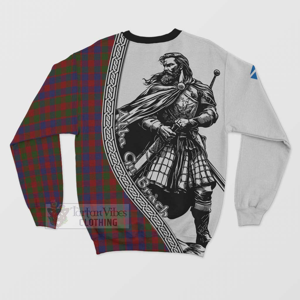 Tartan Vibes Clothing Gow Tartan Clan Crest Sweatshirt with Highlander Warrior Celtic Style