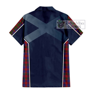 Gow Tartan Short Sleeve Button Shirt with Family Crest and Lion Rampant Vibes Sport Style