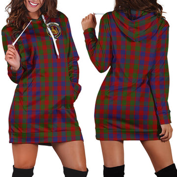 Gow Tartan Hoodie Dress with Family Crest